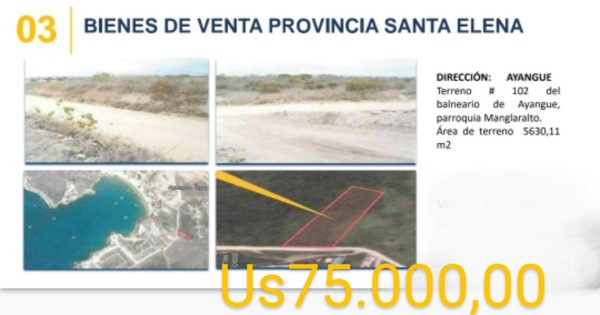 Terreno  en ayangue sta .elena