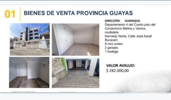 Departamento 4del 4° piso condominio melina y vanina guayaquil