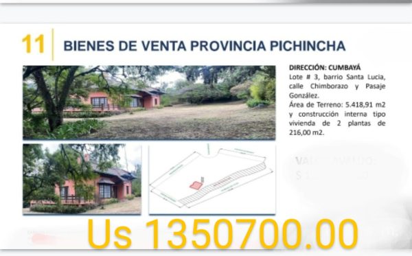 Casa CUMBAYA prov. Pichincha