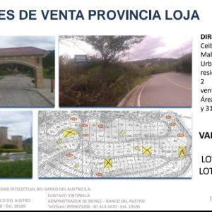 2 lotes de terreno en Loja