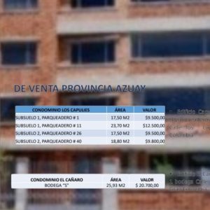 Bodega y parqueos en Cuenca Azuay parqueos