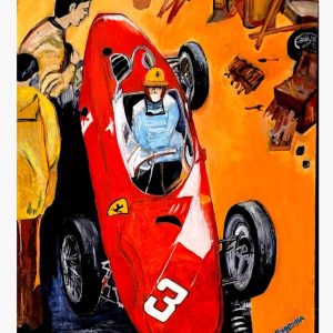 Cuadro de ferrari f1 vintage