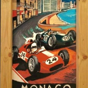 f1 vintage MONACO cuadro